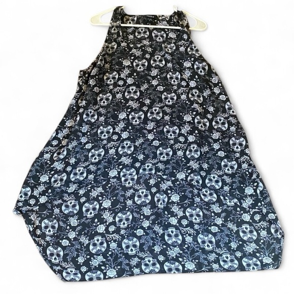 Skull Print Halter Dress - Picture 1 of 7